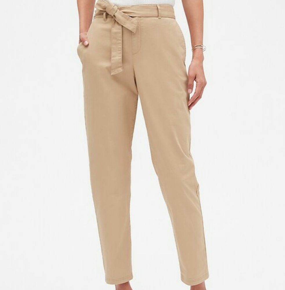 Banana Republic Tie Waist Chino Pant Size 14